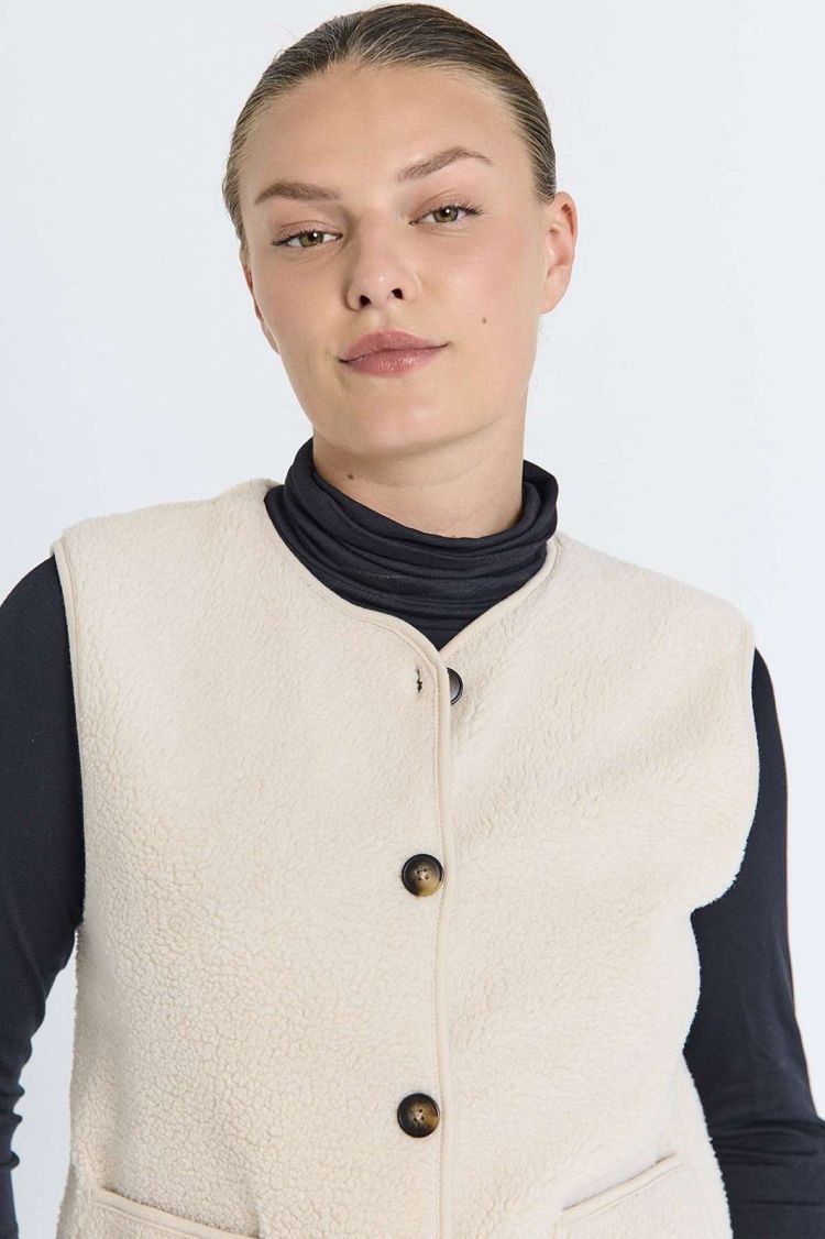 Freequent Bodywarmer Beige dames (FQTEDDY WAISTCOAT - 207624.MOONBEAM) - GL Sport (Sluis)