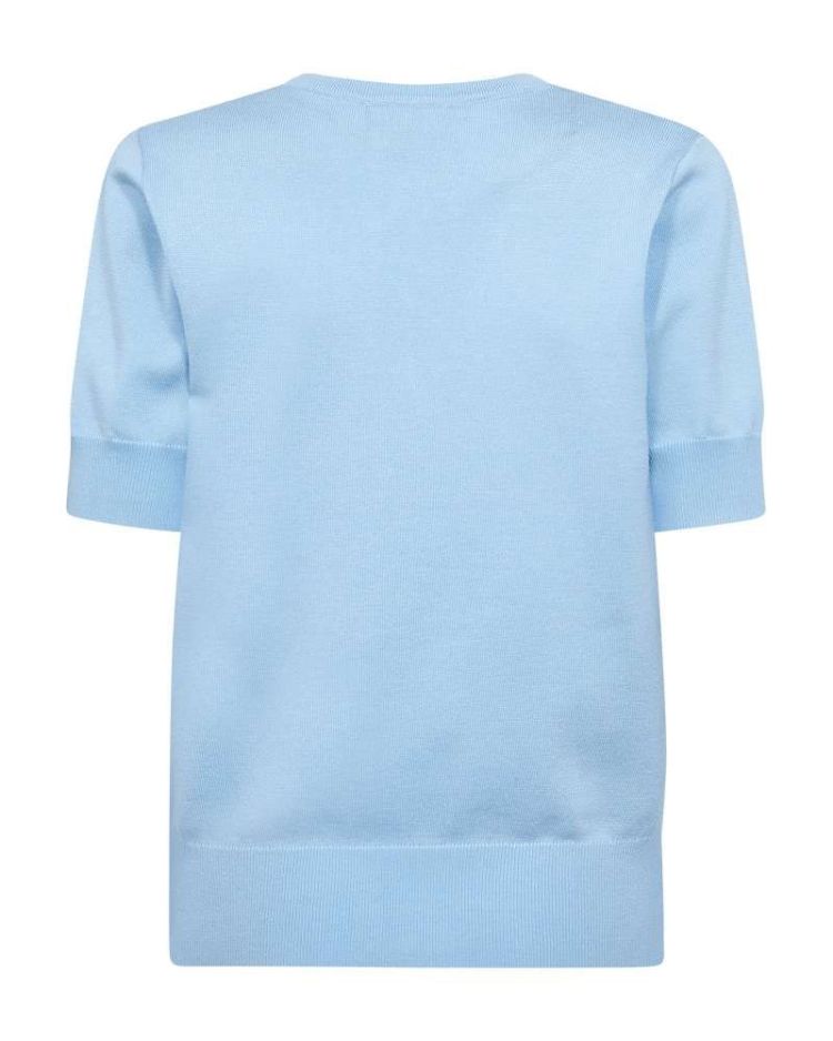 Freequent Pull Blauw dames (KATIE PULLOVER SHORT SLEEVE KNITTED - FQKATIE.BLUEBELL) - GL Sport (Sluis)