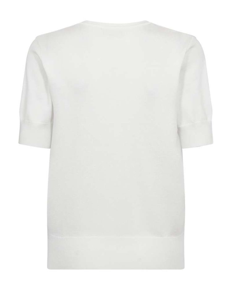 Freequent Pull Off-white dames (KATIE PULLOVER SHORT SLEEVE KNITTED - FQKATIE.OFFWHITE) - GL Sport (Sluis)