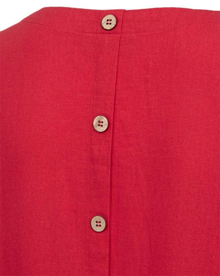 Freequent Jurk Rood dames (LAVA DRESS WITH SLEEVE - FQLAVA.TRUERED) - GL Sport (Sluis)