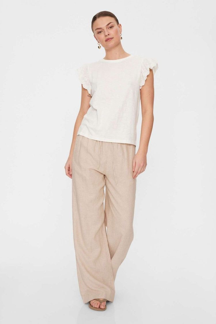 Freequent Broek Beige dames (LAVA LONG PANTS - FQLAVA.SANDMEL) - GL Sport (Sluis)
