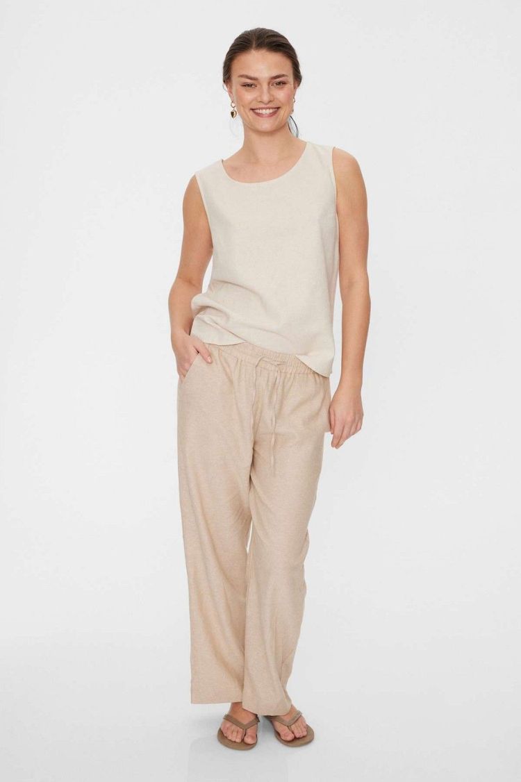 Freequent Broek Beige dames (LAVA LONG PANTS - FQLAVA.SANDMEL) - GL Sport (Sluis)