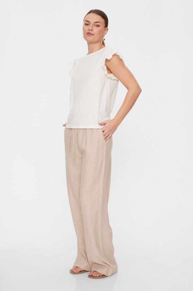 Freequent Broek Beige dames (LAVA LONG PANTS - FQLAVA.SANDMEL) - GL Sport (Sluis)