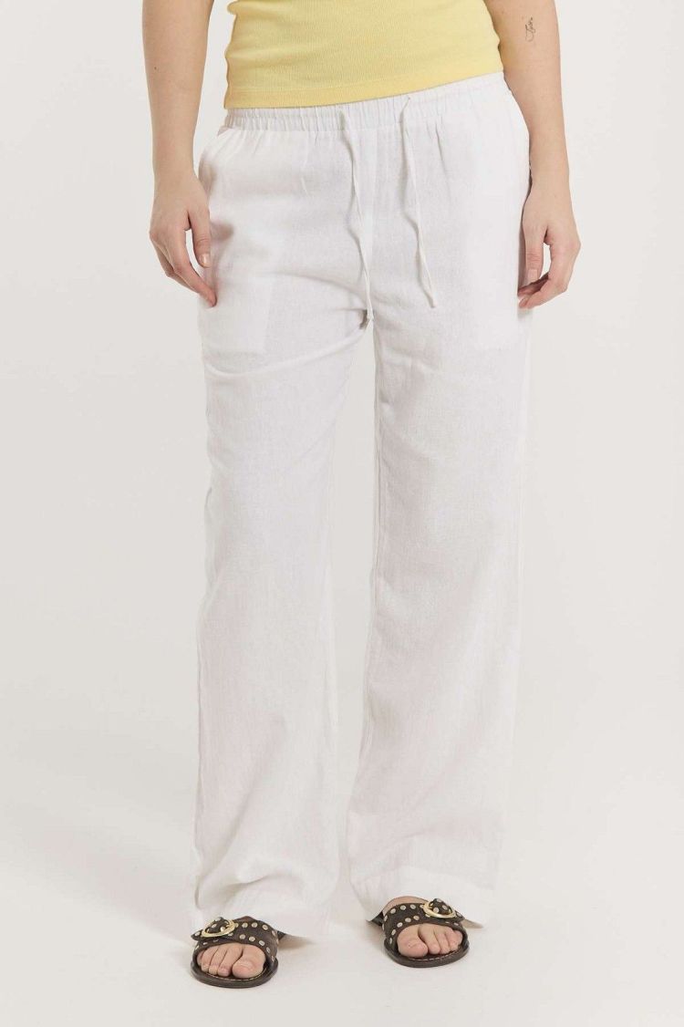 Freequent Broek Wit dames (LAVA LONG PANTS - FQLAVA.BTWHITE) - GL Sport (Sluis)
