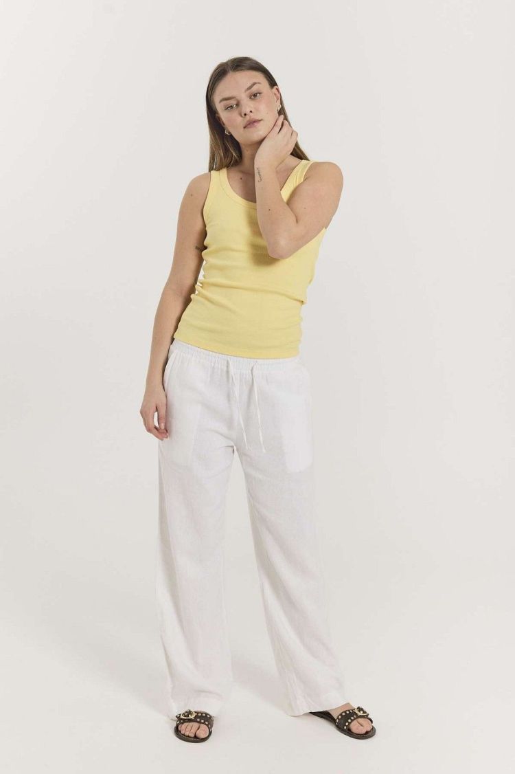 Freequent Broek Wit dames (LAVA LONG PANTS - FQLAVA.BTWHITE) - GL Sport (Sluis)