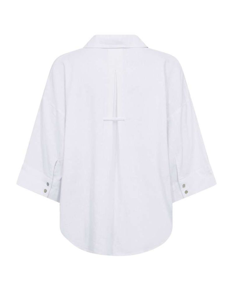 Freequent Blouse Wit dames (LAVA SHIRT BOX PLEAT - FQLAVA.BWHITE) - GL Sport (Sluis)