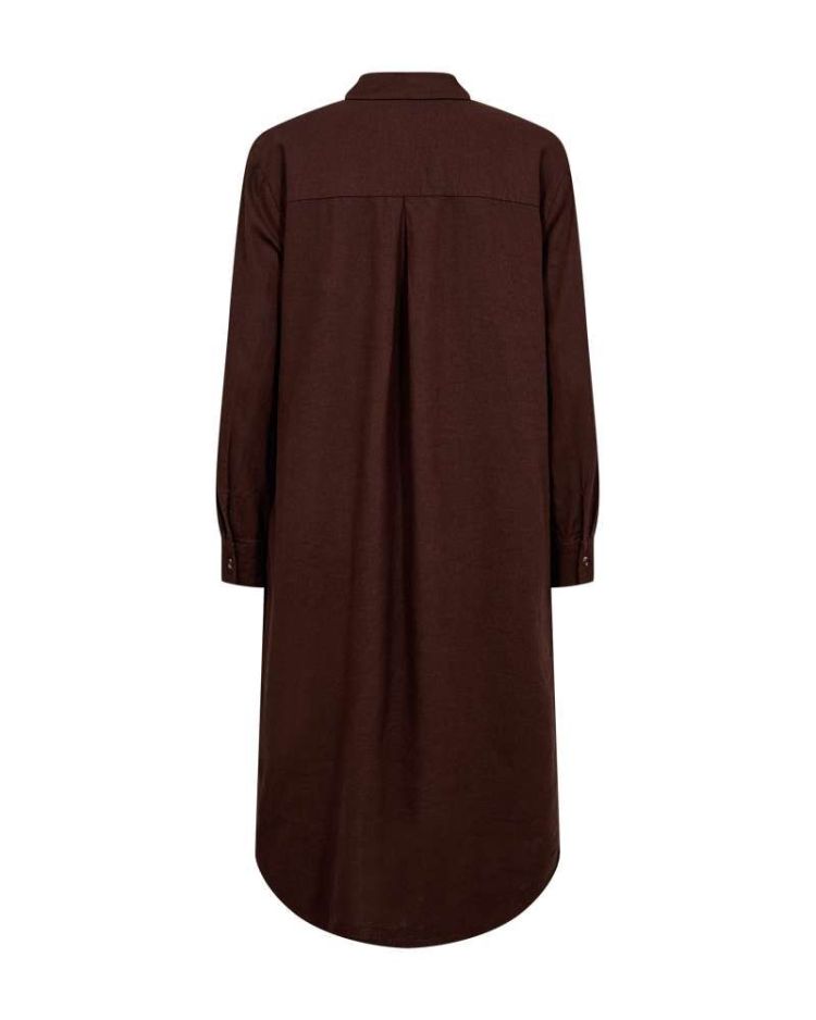 Freequent Jurk Bruin dames (LAVA SHIRT DRESS - FQLAVA-SH-DR.COFBEAN) - GL Sport (Sluis)