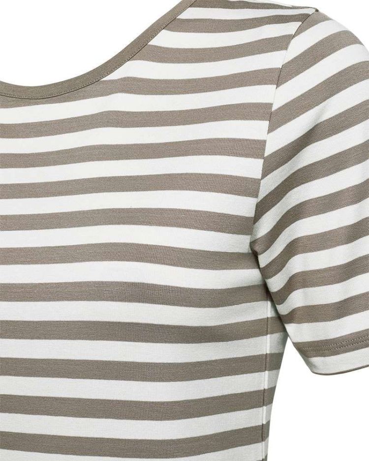 Freequent T-shirt Taupe dames (LIANA TEE - FQLIANA.TAUPE/OWHT) - GL Sport (Sluis)