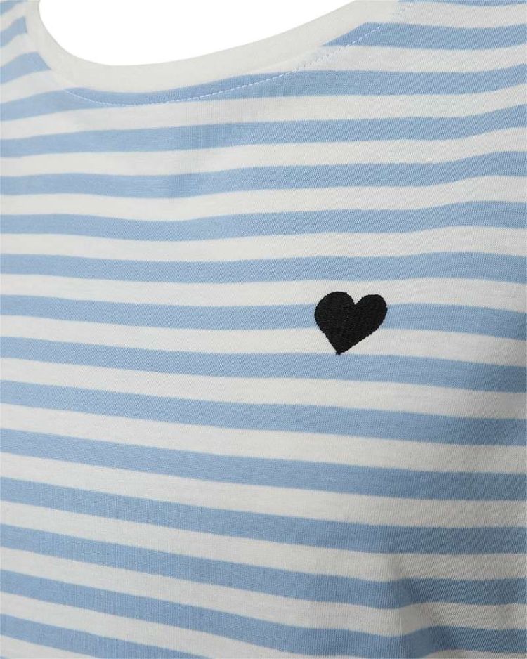 Freequent T-shirt Off-white dames (MIAN TEE - FQMIAN.OFFWHITE/BLUE) - GL Sport (Sluis)