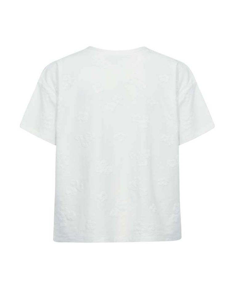 Freequent T-shirt Off-white dames (ZIPREA TEE - FQZIPREA.OFFWHITE) - GL Sport (Sluis)