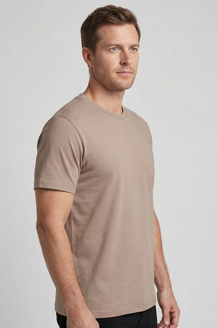 Giordano T-shirt Beige heren (LUCA TEE SS - NOS5078.81) - GL Sport (Sluis)