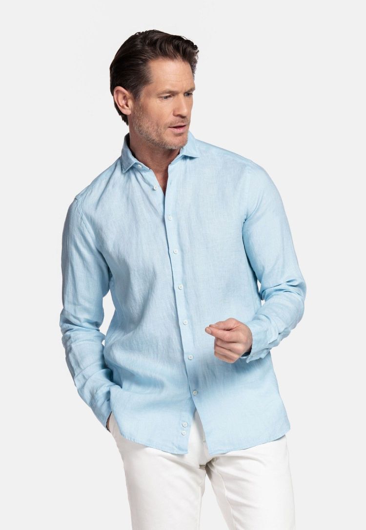 Giordano Overhemd Lichtblauw heren (ROW LS CUTAWAY OVERHEMD - 617810.61) - GL Sport (Sluis)