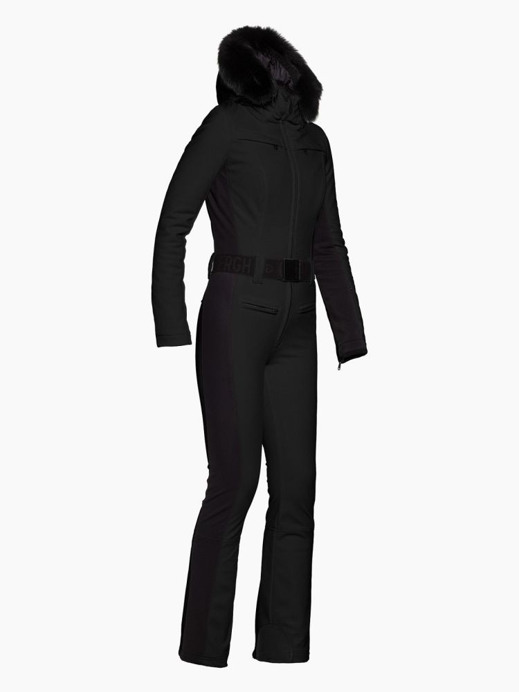 Goldbergh Skipak Zwart dames (PARRY LONG SKI SUIT FAUX BORDER - GB01689254.9000) - GL Sport (Sluis)