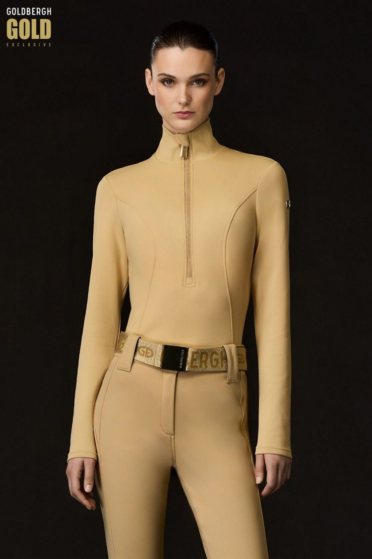 Goldbergh Skibroek Beige dames (PIPPA GOLD LONG SKI PANTS - GE00174254.7484) - GL Sport (Sluis)