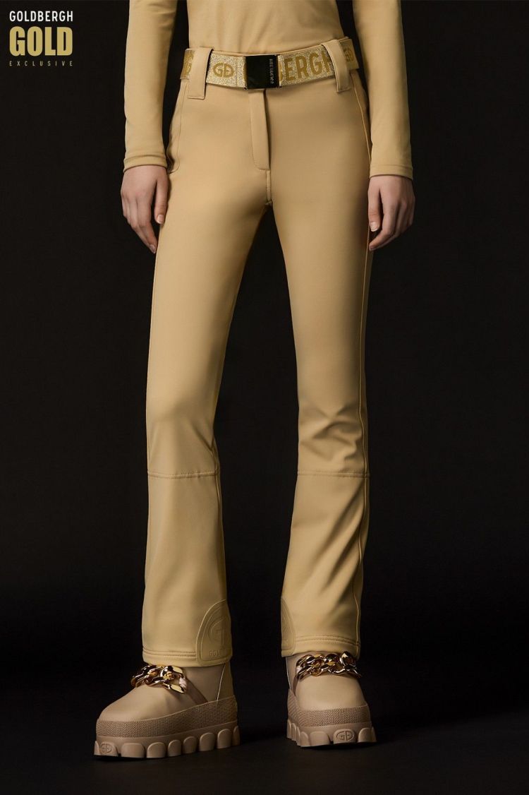 Goldbergh Skibroek Beige dames (PIPPA GOLD LONG SKI PANTS - GE00174254.7484) - GL Sport (Sluis)