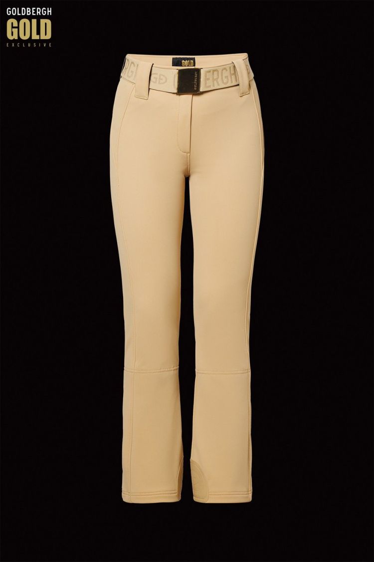 Goldbergh Skibroek Beige dames (PIPPA GOLD LONG SKI PANTS - GE00174254.7484) - GL Sport (Sluis)