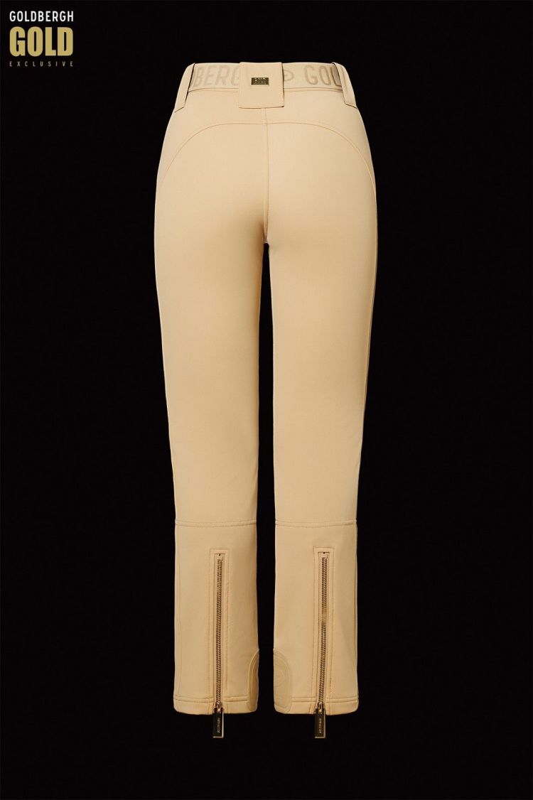 Goldbergh Skibroek Beige dames (PIPPA GOLD LONG SKI PANTS - GE00174254.7484) - GL Sport (Sluis)