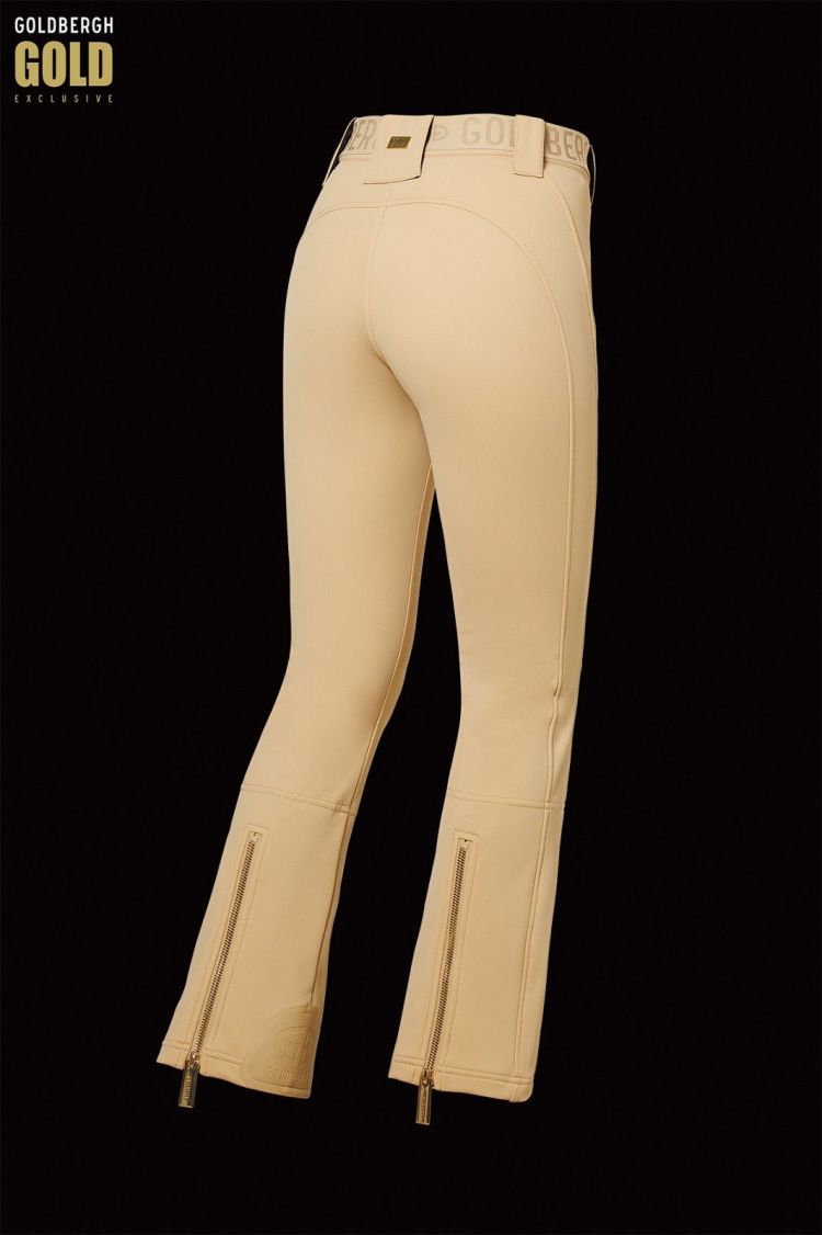 Goldbergh Skibroek Beige dames (PIPPA GOLD LONG SKI PANTS - GE00174254.7484) - GL Sport (Sluis)