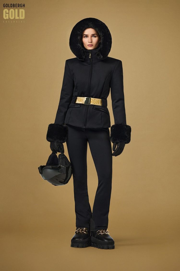 Goldbergh Skibroek Zwart dames (PIPPA GOLD LONG SKI PANTS - GE00174254.9000) - GL Sport (Sluis)