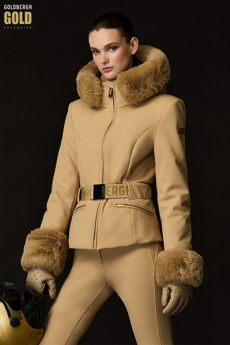 Goldbergh Ski-jas Beige dames (PREZIOSO SKI JACKET FAUX BORDER - GE00112254.7484) - GL Sport (Sluis)