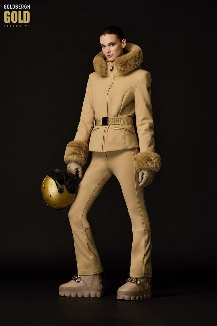 Goldbergh Ski-jas Beige dames (PREZIOSO SKI JACKET FAUX BORDER - GE00112254.7484) - GL Sport (Sluis)