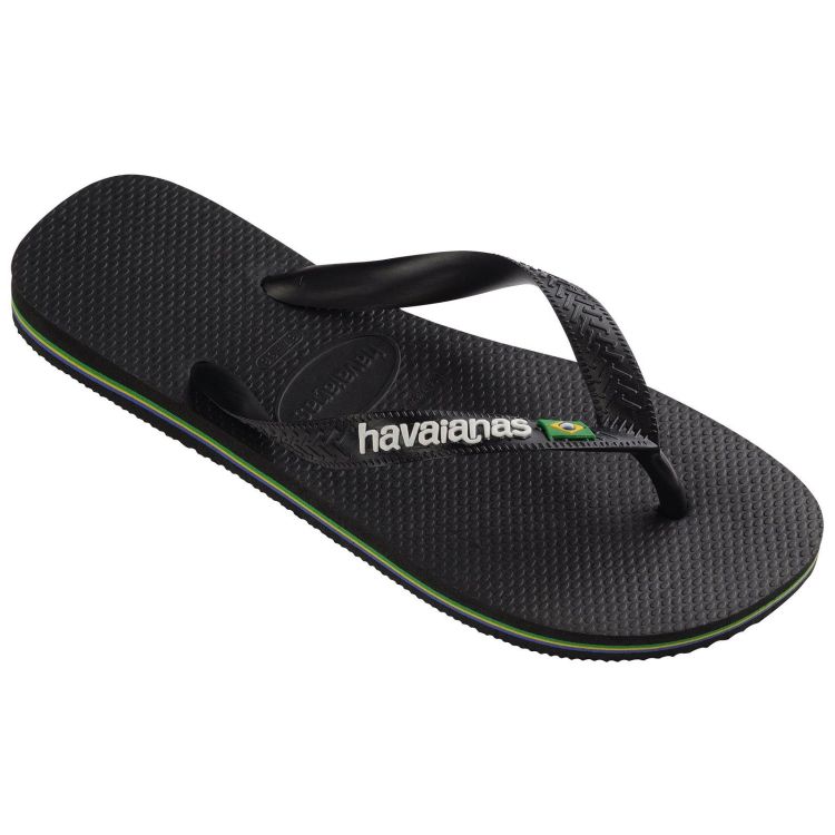 Havaianas Slippers Zwart heren (HAVAIANAS BRASIL LOGO BLACK BLACK - MEN - 4110850.1069) - GL Sport (Sluis)