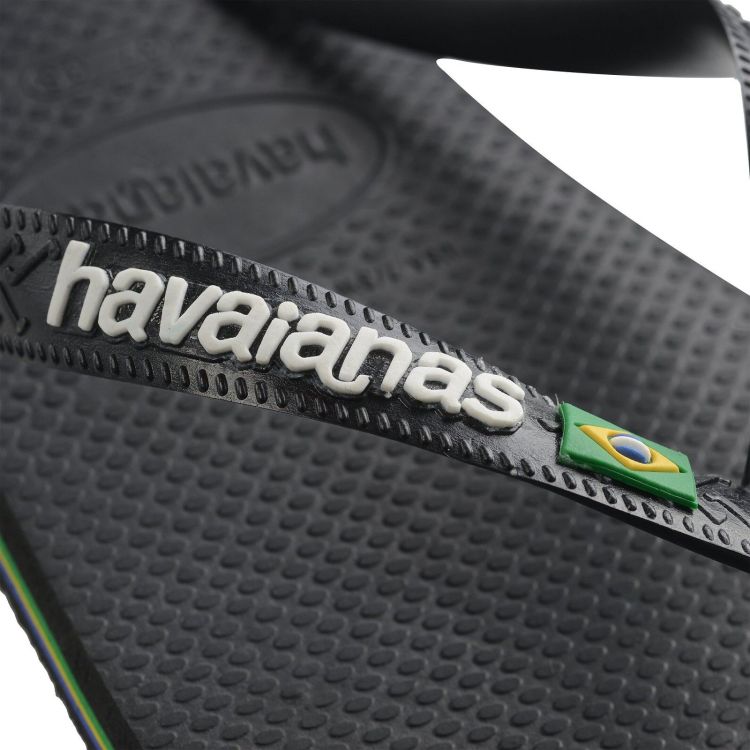Havaianas Slippers Zwart heren (HAVAIANAS BRASIL LOGO BLACK BLACK - MEN - 4110850.1069) - GL Sport (Sluis)