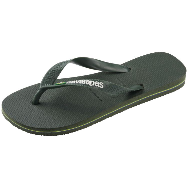 Havaianas Slippers Olijfgroen heren (HAVAIANAS BRASIL LOGO GREEN OLIVE - MEN - 4110850.5983) - GL Sport (Sluis)