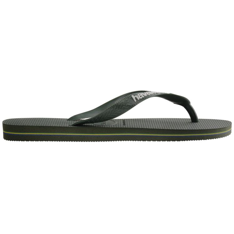 Havaianas Slippers Olijfgroen heren (HAVAIANAS BRASIL LOGO GREEN OLIVE - MEN - 4110850.5983) - GL Sport (Sluis)