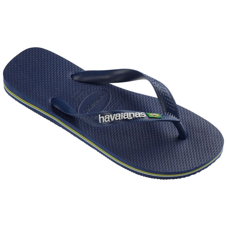 Havaianas Slippers Blauw heren (HAVAIANAS BRASIL LOGO NAVY BLUE - MEN - 4110850.0555) - GL Sport (Sluis)