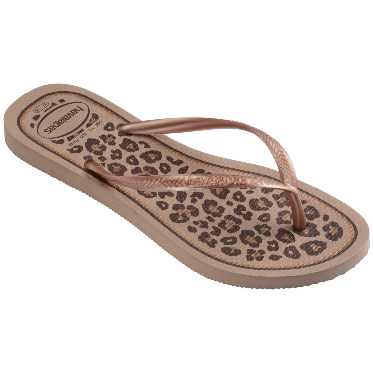 Havaianas Slippers Roze dames (HAVAIANAS SLIM ANIMALS ROSE GOLD - WOMEN - 4103352.5282) - GL Sport (Sluis)
