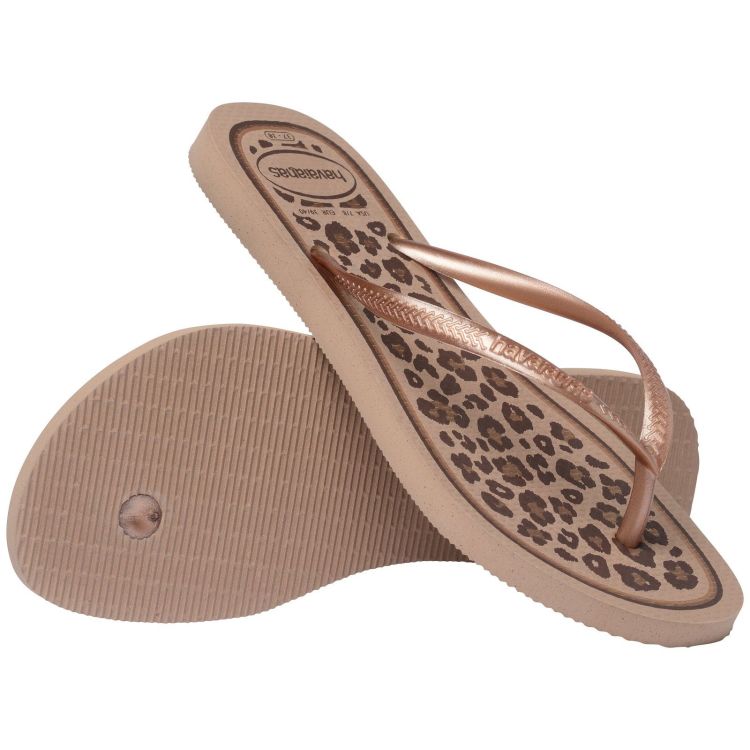 Havaianas Slippers Roze dames (HAVAIANAS SLIM ANIMALS ROSE GOLD - WOMEN - 4103352.5282) - GL Sport (Sluis)