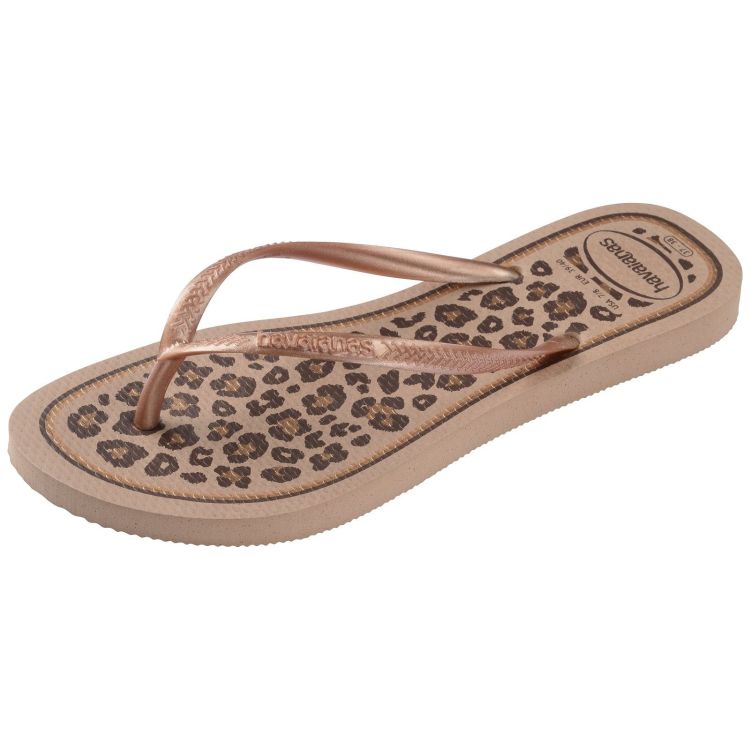 Havaianas Slippers Roze dames (HAVAIANAS SLIM ANIMALS ROSE GOLD - WOMEN - 4103352.5282) - GL Sport (Sluis)