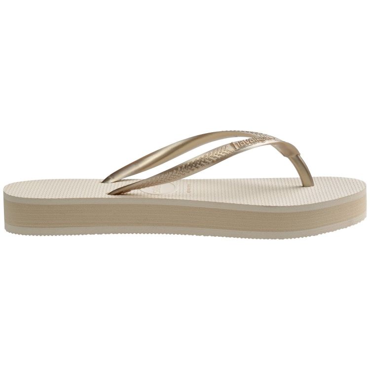 Havaianas Slippers Beige dames (HAVAIANAS SLIM FLATFORM BEIGE - WOMEN - 4144537.0121) - GL Sport (Sluis)