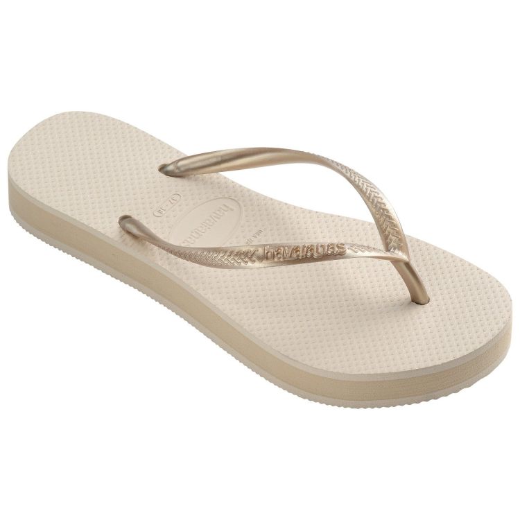 Havaianas Slippers Beige dames (HAVAIANAS SLIM FLATFORM BEIGE - WOMEN - 4144537.0121) - GL Sport (Sluis)