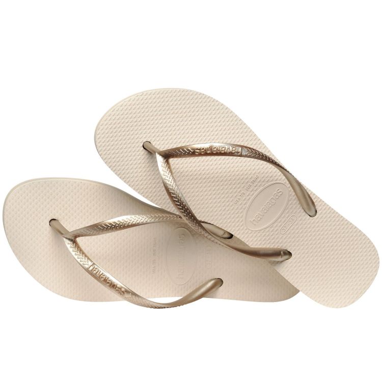 Havaianas Slippers Beige dames (HAVAIANAS SLIM FLATFORM BEIGE - WOMEN - 4144537.0121) - GL Sport (Sluis)