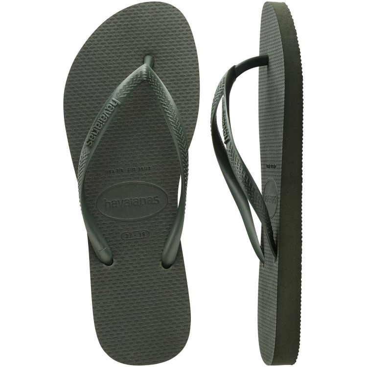 Havaianas Slippers Groen dames (HAVAIANAS SLIM GREEN OLIVE - WOMEN - 4000030.4896) - GL Sport (Sluis)
