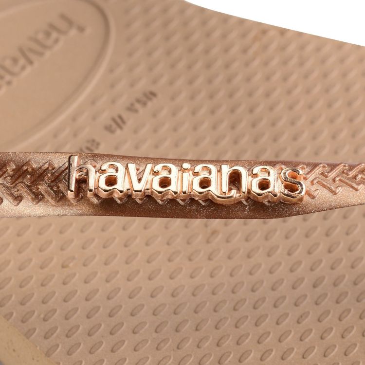 Havaianas Slippers Beige dames (HAVAIANAS SLIM LOGO METALLIC ROSE GOLD - - 4119875.3581) - GL Sport (Sluis)