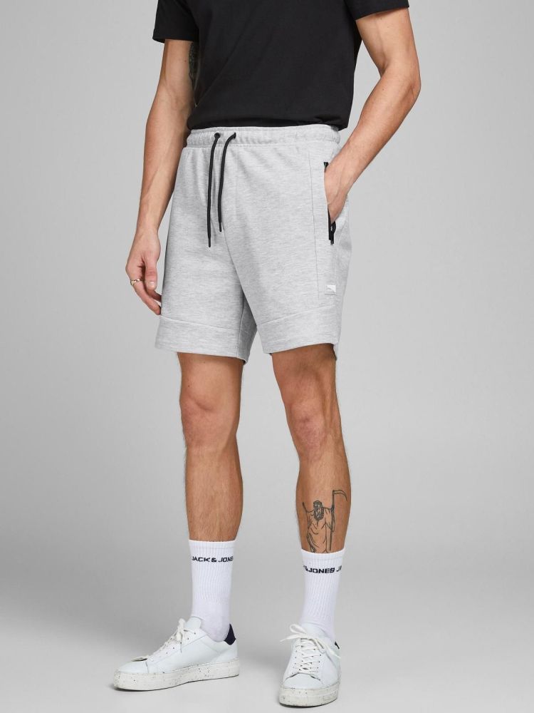 Jack & Jones Sweatshort Grijs heren (AIR SWEAT SHORTS - 12186750.LGMELANGE) - GL Sport (Sluis)