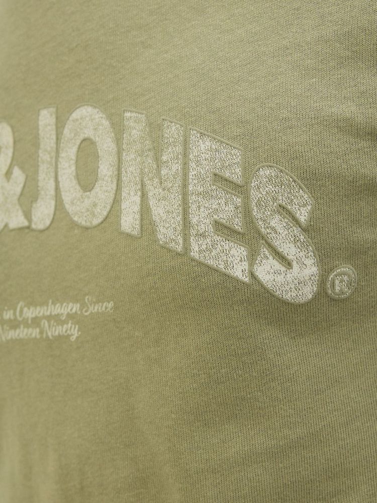 Jack & Jones T-shirt Groen heren (ALMERIA BOLD BRANDING TEE SS CREW NECK - 12276962.CEDAR) - GL Sport (Sluis)