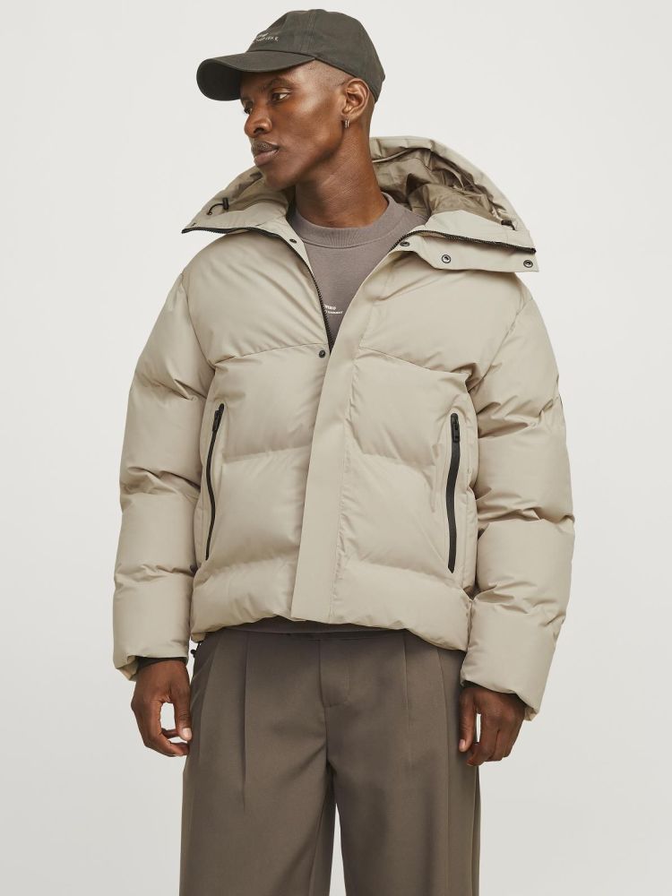 Jack & Jones Jas Beige heren (ALPHA PUFFER - 12261971.CROCKERY) - GL Sport (Sluis)