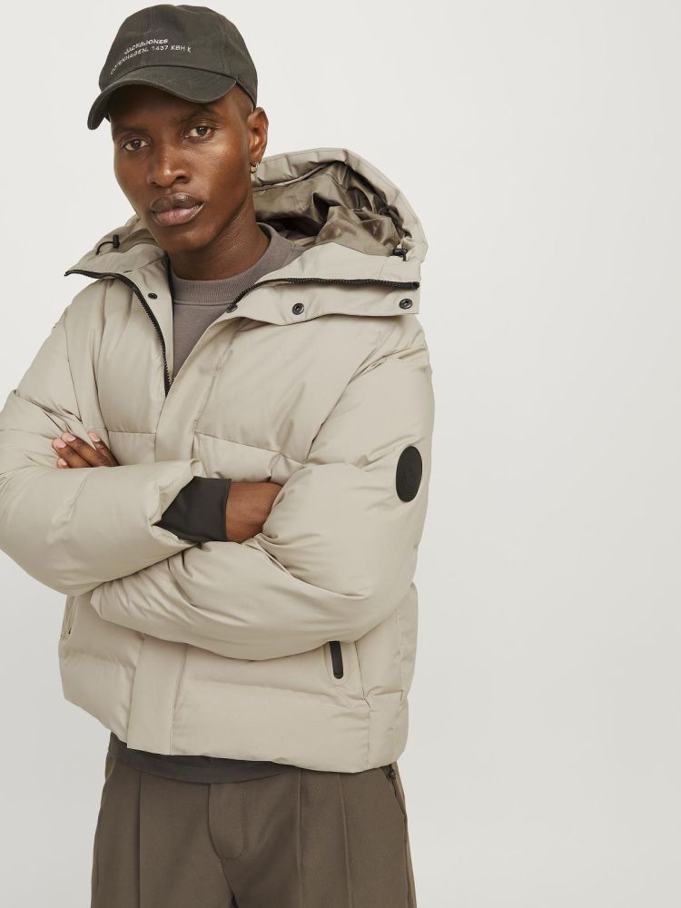 Jack & Jones Jas Beige heren (ALPHA PUFFER - 12261971.CROCKERY) - GL Sport (Sluis)