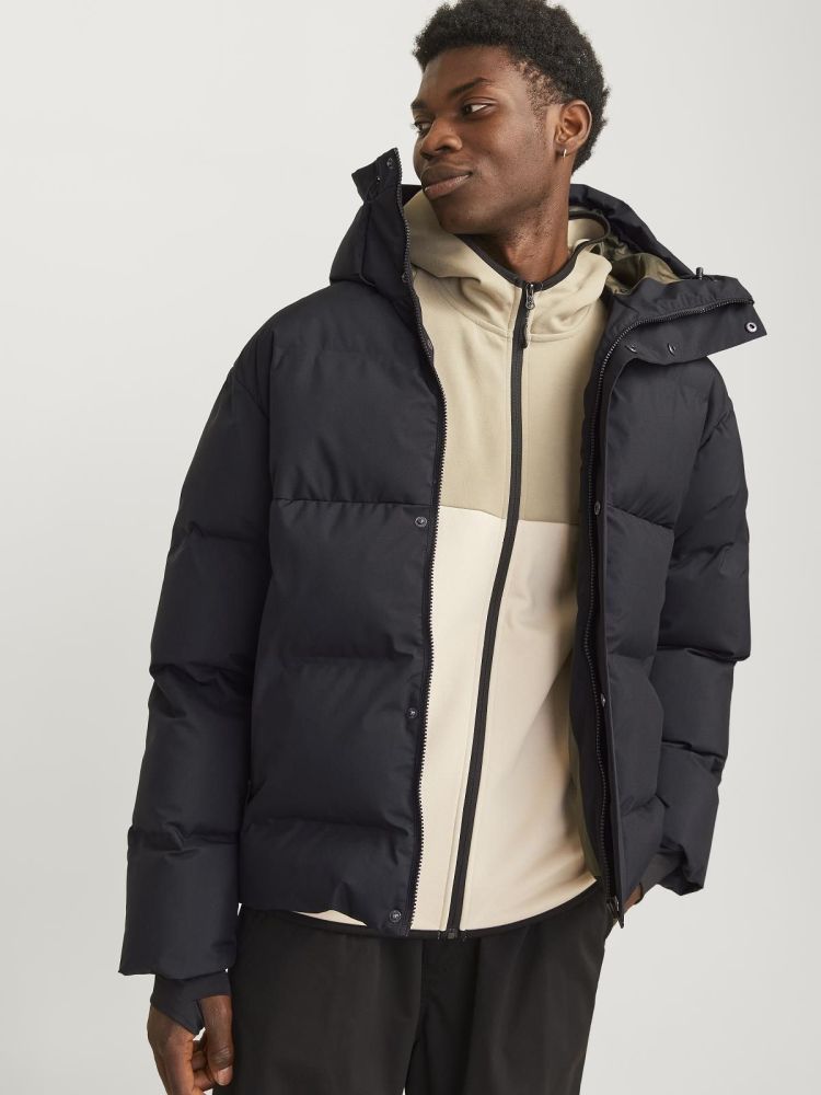 Jack & Jones Jas Zwart heren (ALPHA PUFFER - 12261971.BLACK) - GL Sport (Sluis)