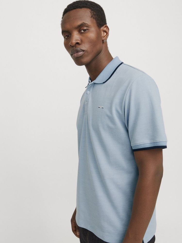 Jack & Jones Polo Blauw heren (ALVES POLO - 12274681.ASHLEYBLUE) - GL Sport (Sluis)