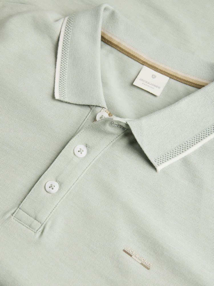 Jack & Jones Polo Groen heren (ALVES POLO - 12286341.AQUAGRAY) - GL Sport (Sluis)