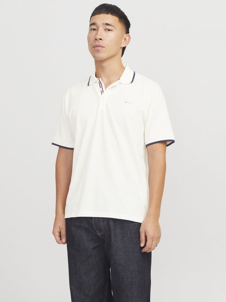 Jack & Jones Polo Wit heren (ALVES POLO - 12274681.CLOUDDANCER) - GL Sport (Sluis)