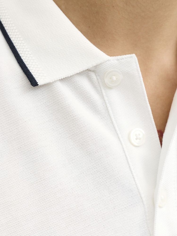 Jack & Jones Polo Wit heren (ALVES SS POLO - 12274681.CLOUDDANCER) - GL Sport (Sluis)
