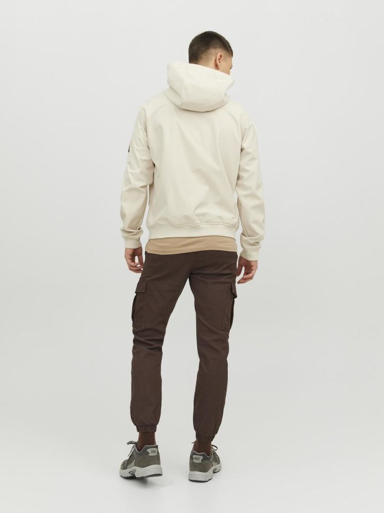 Jack & Jones Jas Beige heren (BASIC SOFTSHELL HOOD - 12236300.MOONBEAM) - GL Sport (Sluis)