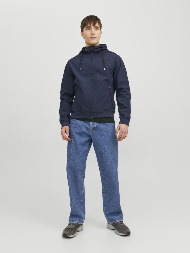 Jack & Jones Jas Blauw heren (BASIC SOFTSHELL HOOD - 12236300.NAVYBLAZER) - GL Sport (Sluis)