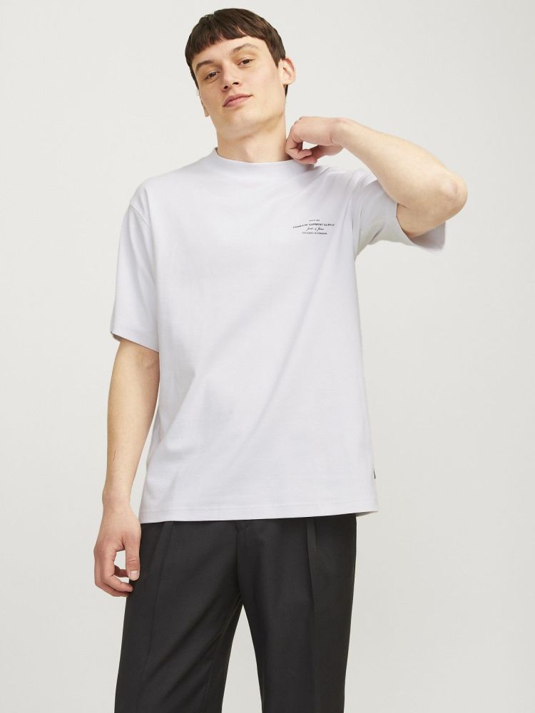Jack & Jones T-shirt Wit heren (CHAD BRANDING SS CREW NECK TEE - 12259357.BRIGHTWHITE) - GL Sport (Sluis)